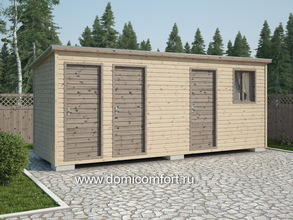 Бытовка с туалетом 6х2