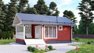 Баня 6 на 5 с террасой
